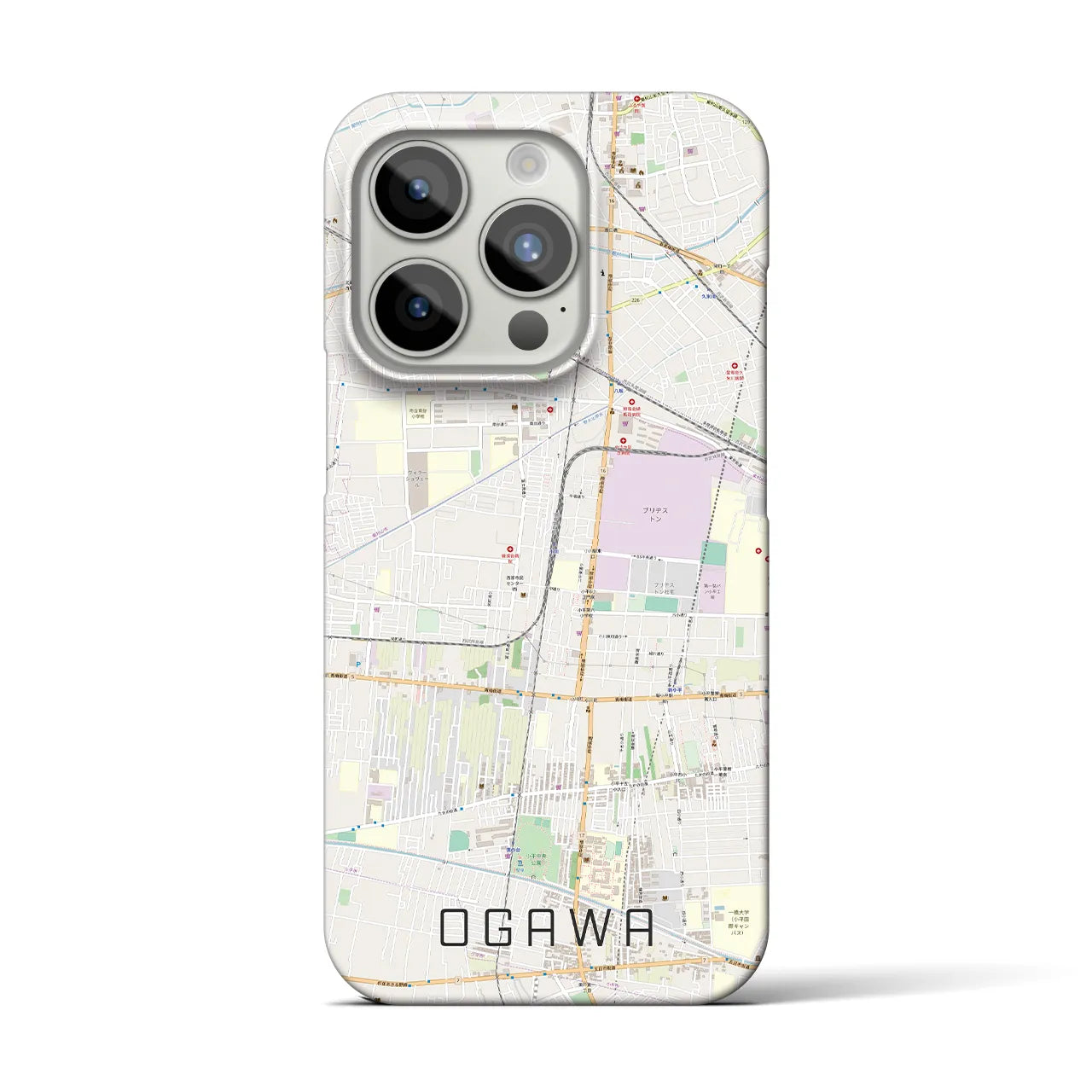 【小川(東京都)】地図柄iPhoneケース(バックカバータイプ)