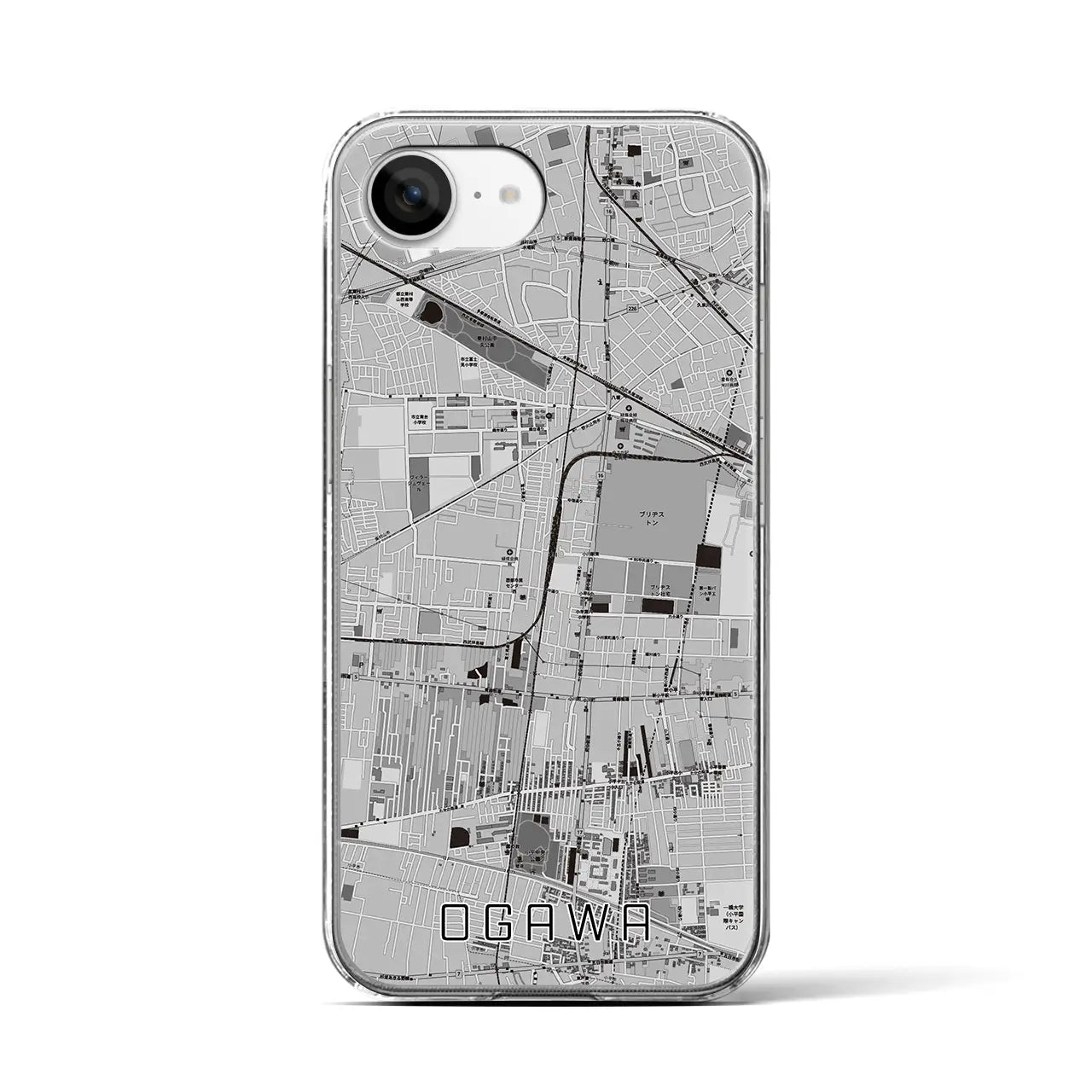 【小川(東京都)】地図柄iPhoneケース(クリアタイプ)