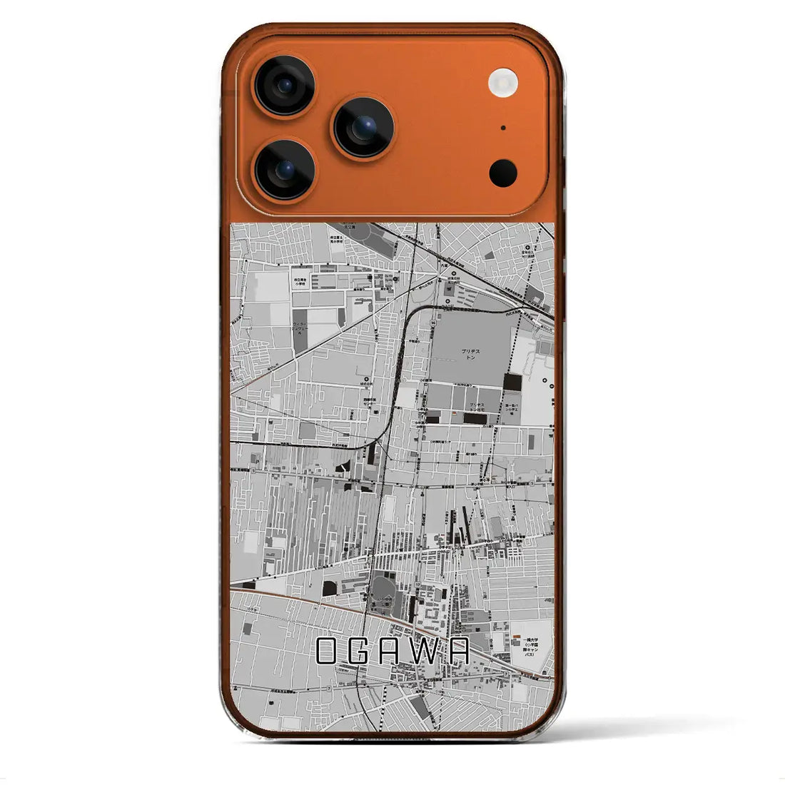【小川(東京都)】地図柄iPhoneケース(クリアタイプ)