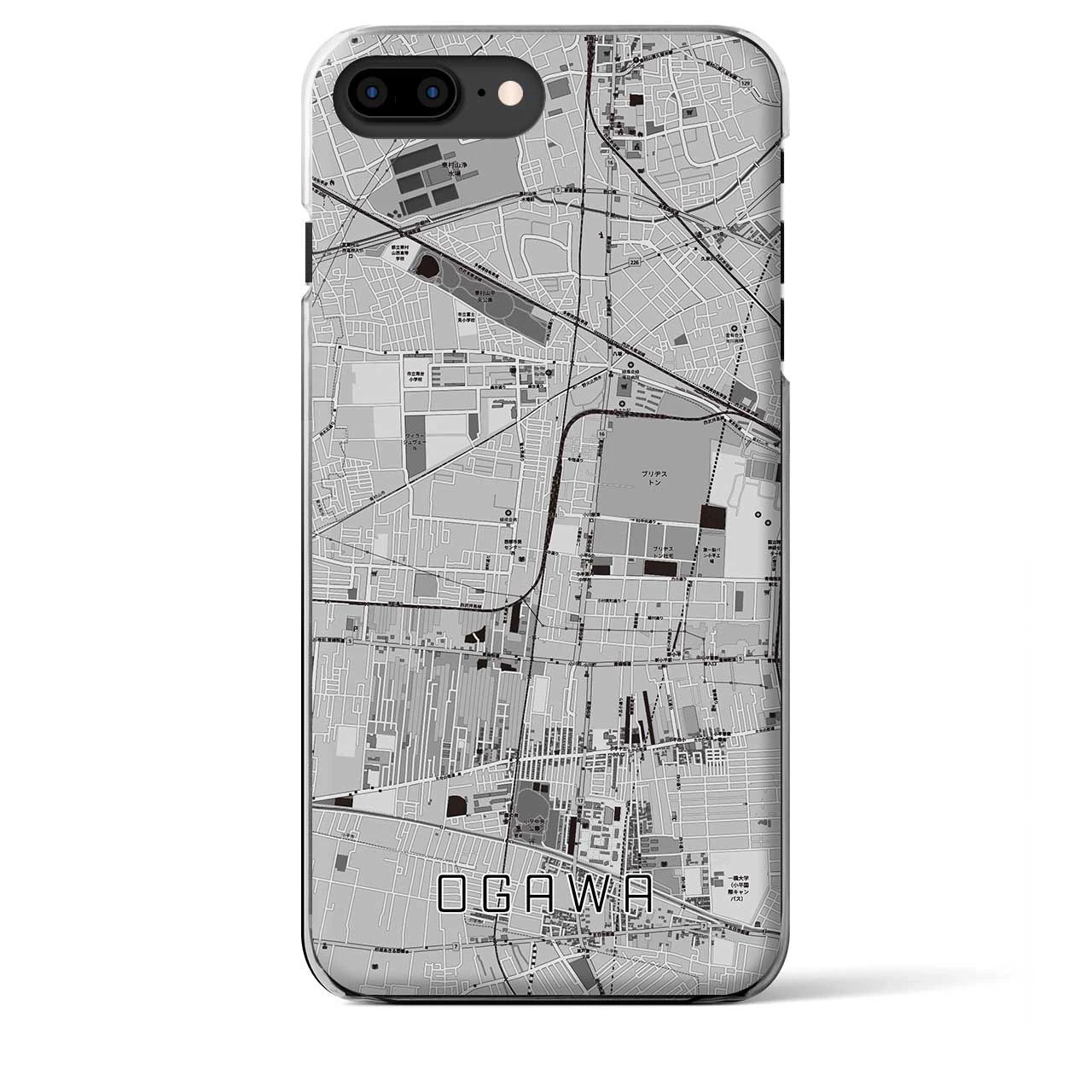 【小川(東京都)】地図柄iPhoneケース(クリアタイプ)