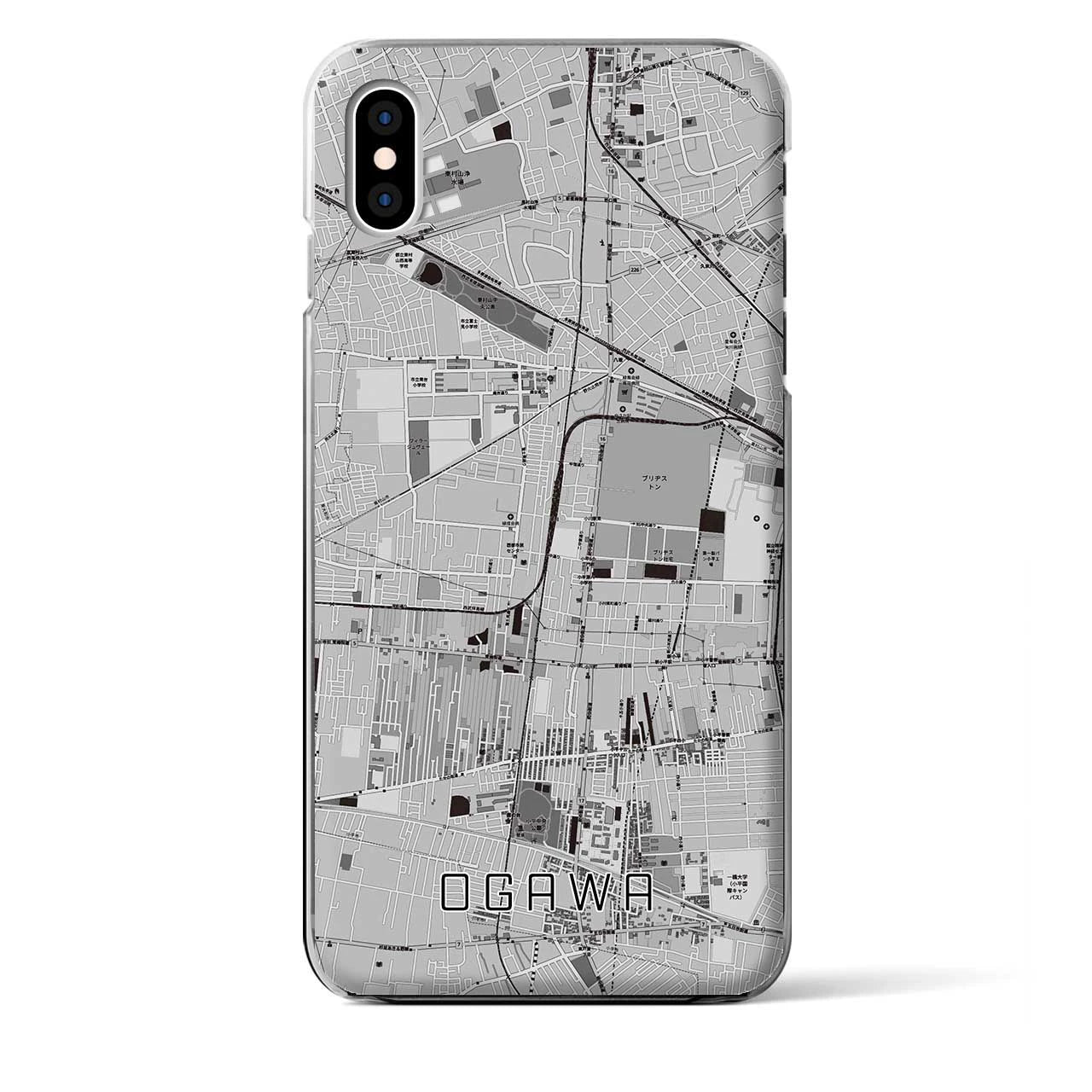 【小川(東京都)】地図柄iPhoneケース(クリアタイプ)
