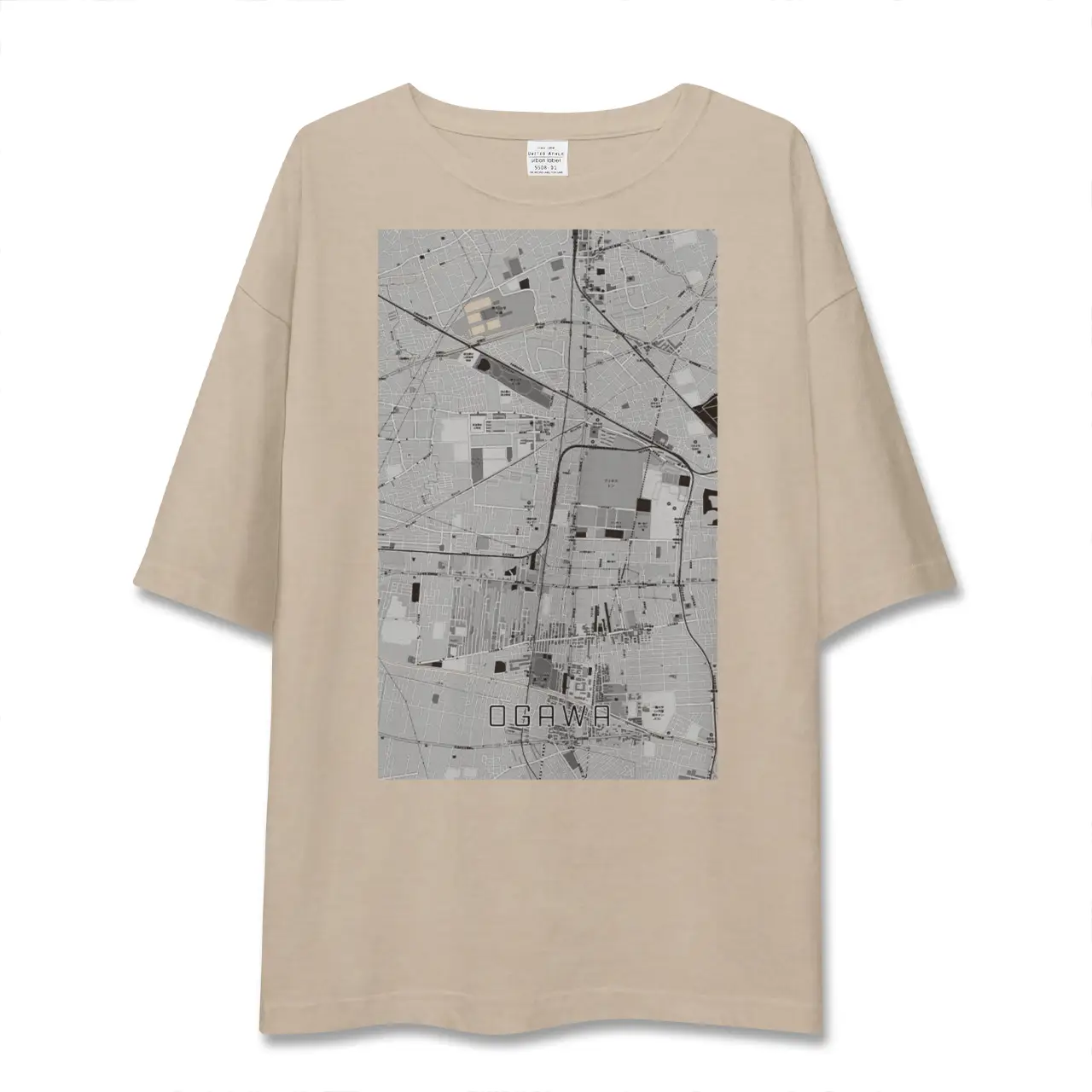 【小川(東京都)】地図柄ビッグシルエットTシャツ