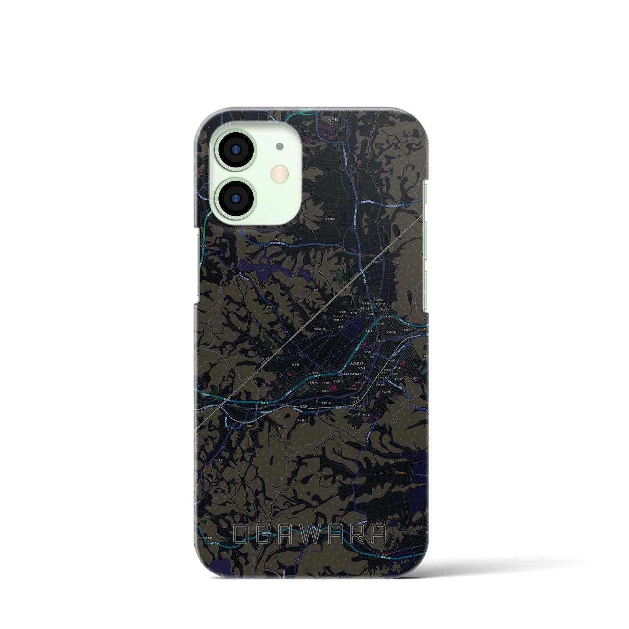 【大河原(宮城県)】地図柄iPhoneケース(バックカバータイプ)
