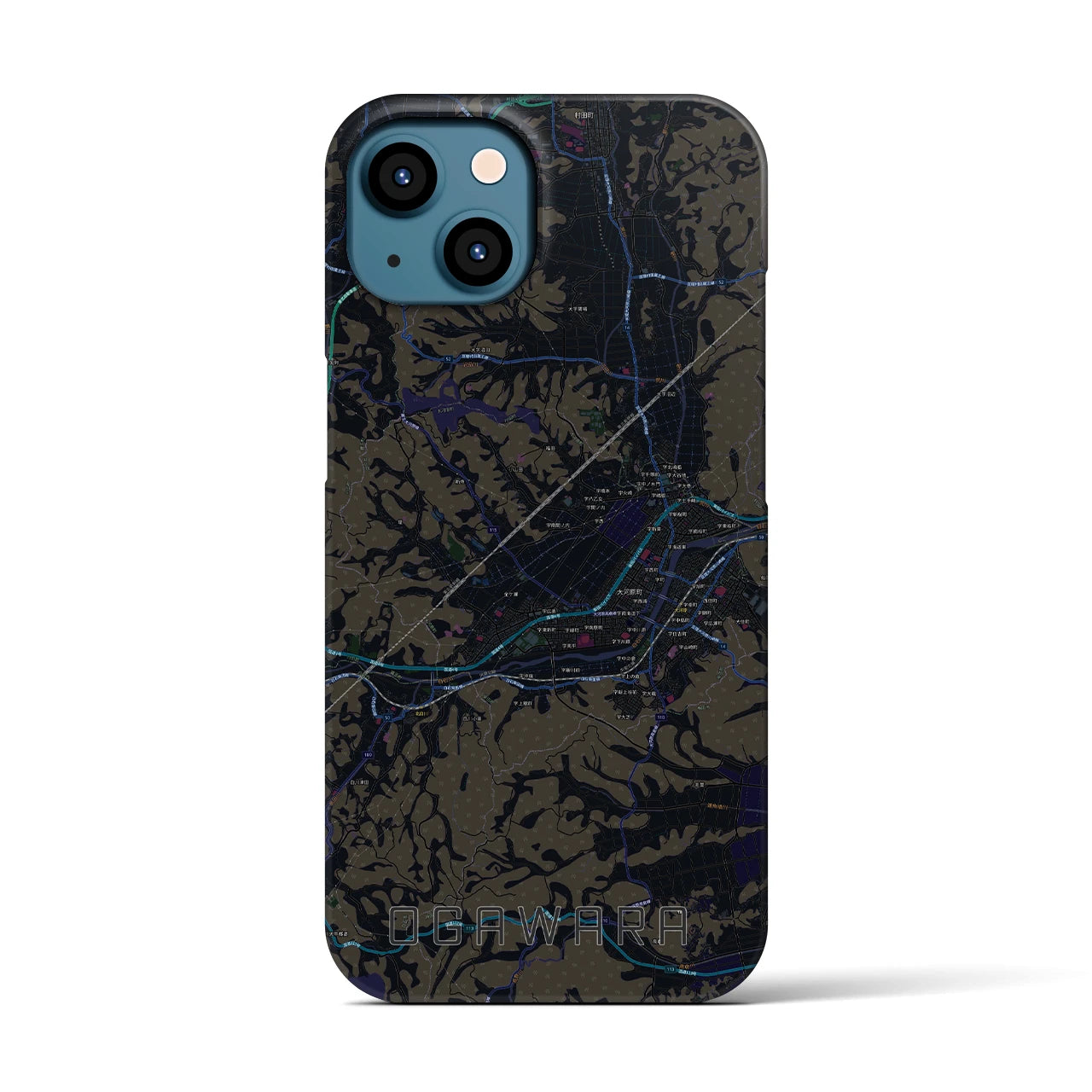 【大河原(宮城県)】地図柄iPhoneケース(バックカバータイプ)