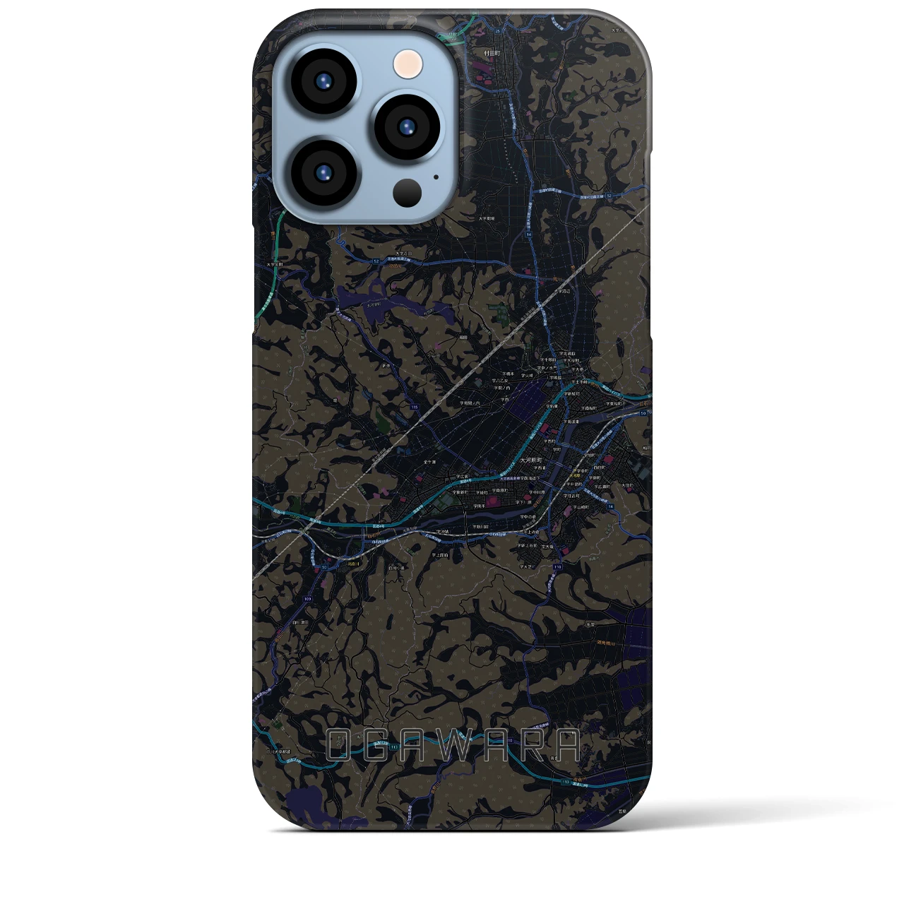 【大河原(宮城県)】地図柄iPhoneケース(バックカバータイプ)
