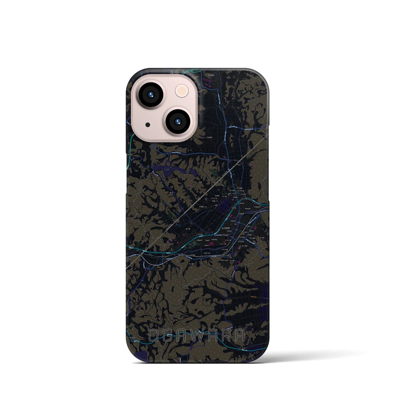 【大河原(宮城県)】地図柄iPhoneケース(バックカバータイプ)