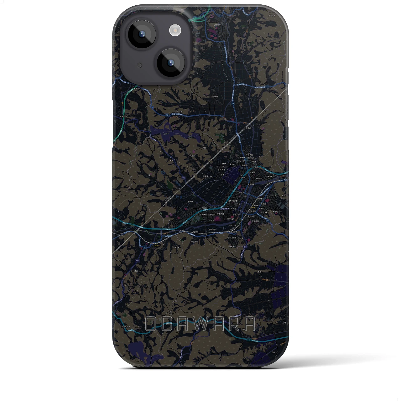【大河原(宮城県)】地図柄iPhoneケース(バックカバータイプ)