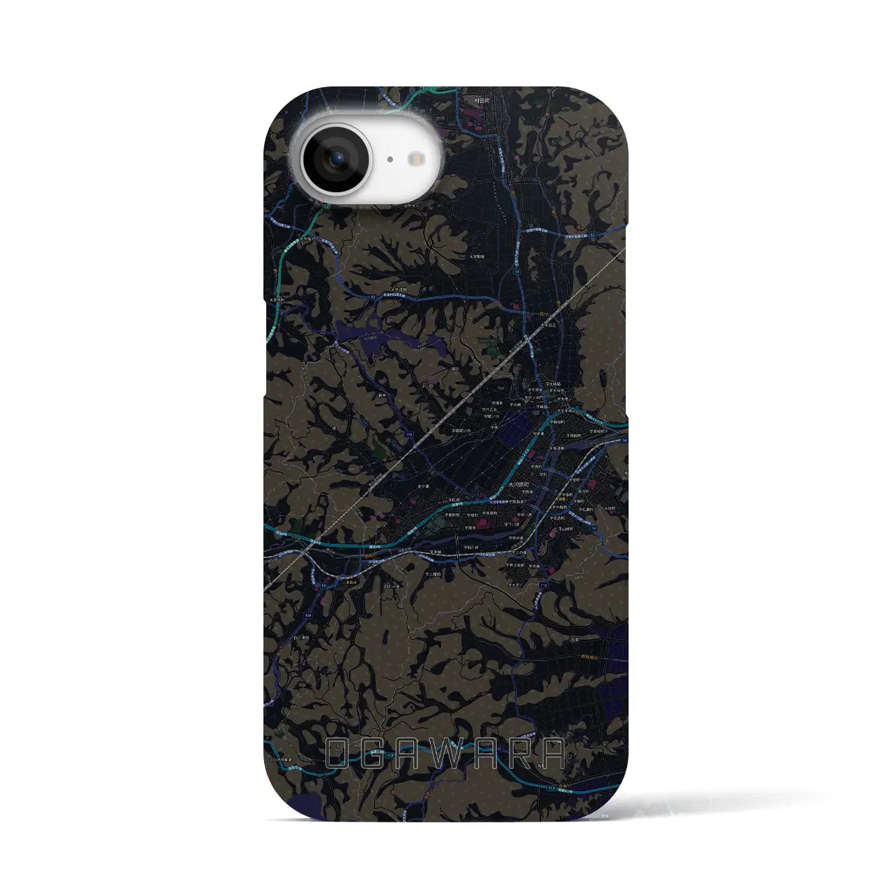 【大河原(宮城県)】地図柄iPhoneケース(バックカバータイプ)