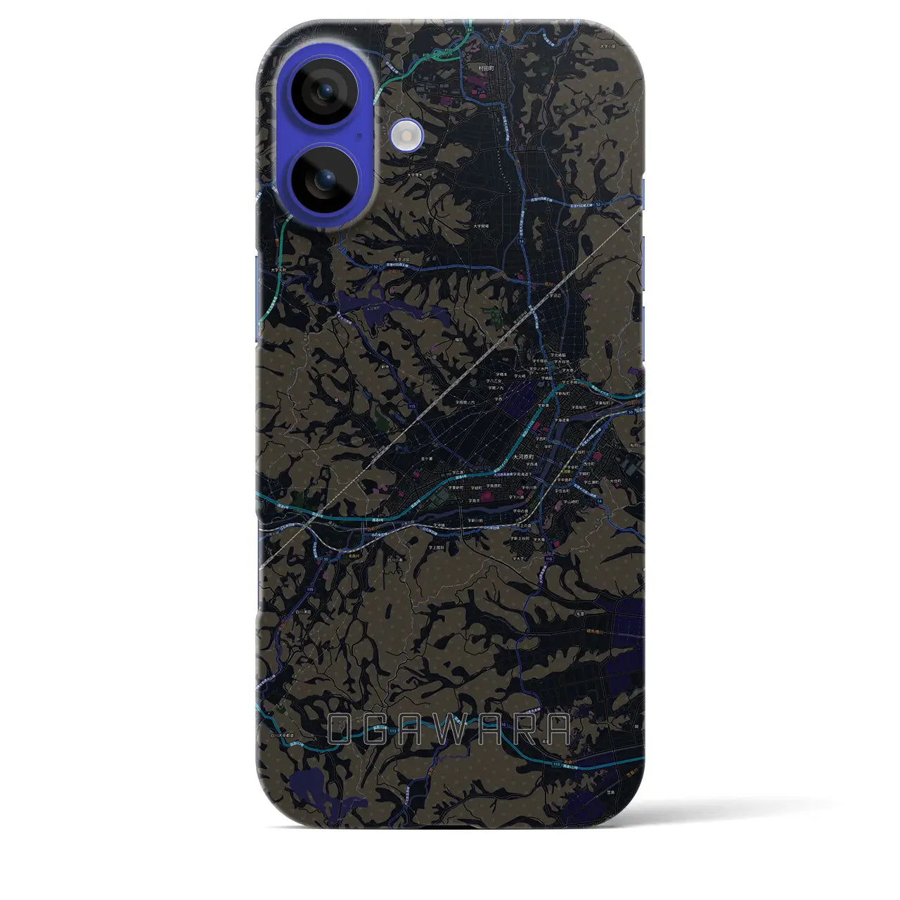 【大河原(宮城県)】地図柄iPhoneケース(バックカバータイプ)