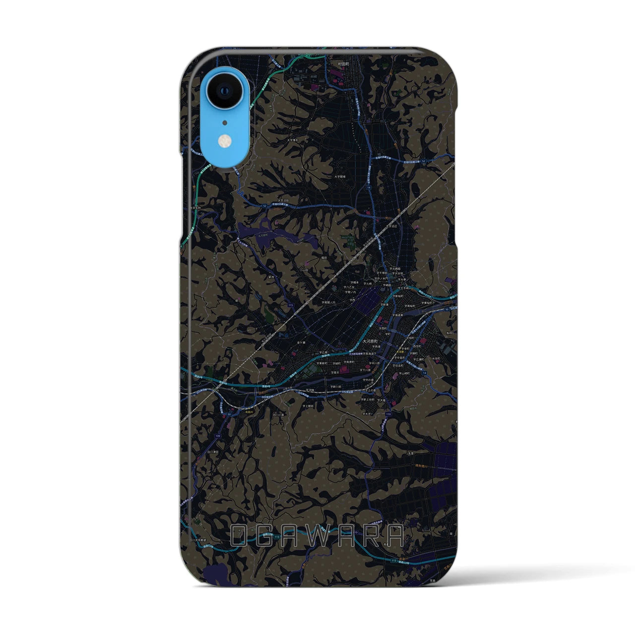 【大河原(宮城県)】地図柄iPhoneケース(バックカバータイプ)