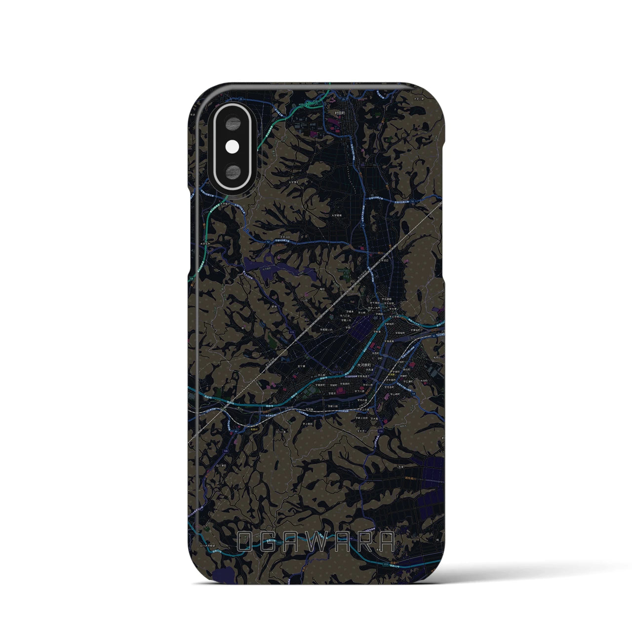 【大河原(宮城県)】地図柄iPhoneケース(バックカバータイプ)