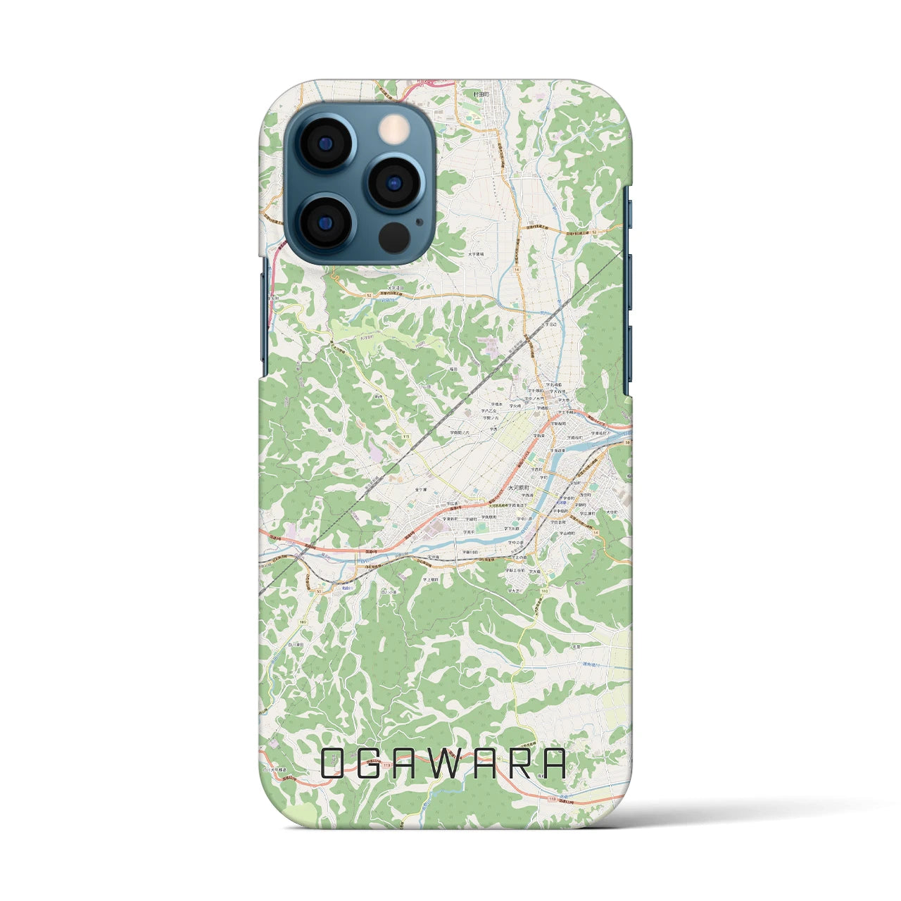 【大河原(宮城県)】地図柄iPhoneケース(バックカバータイプ)