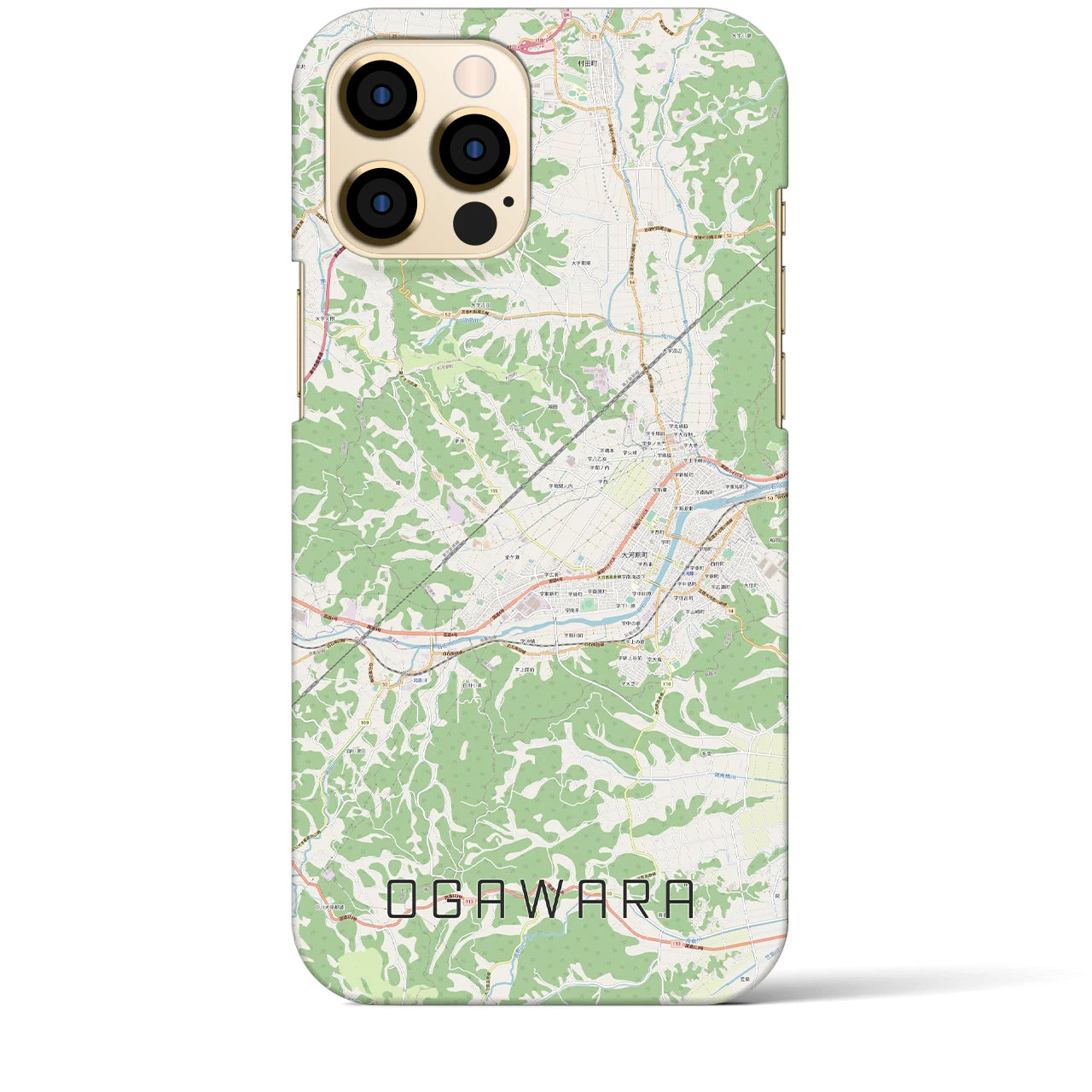 【大河原(宮城県)】地図柄iPhoneケース(バックカバータイプ)