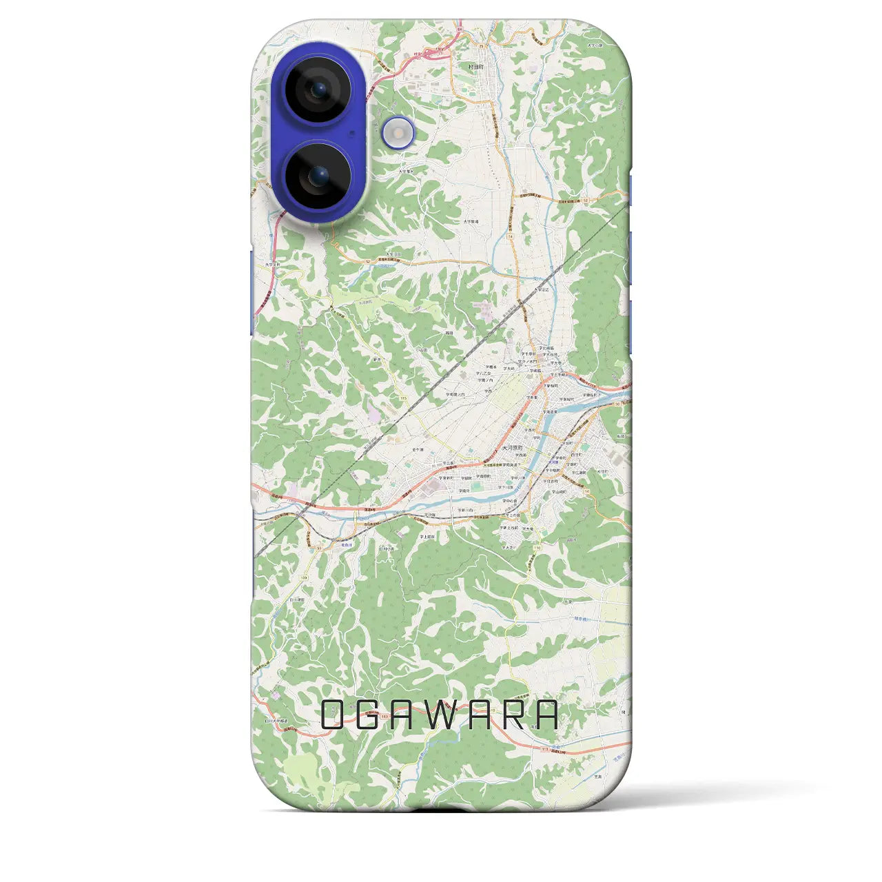 【大河原(宮城県)】地図柄iPhoneケース(バックカバータイプ)ナチュラル・iPhone 16 Pro Max 用