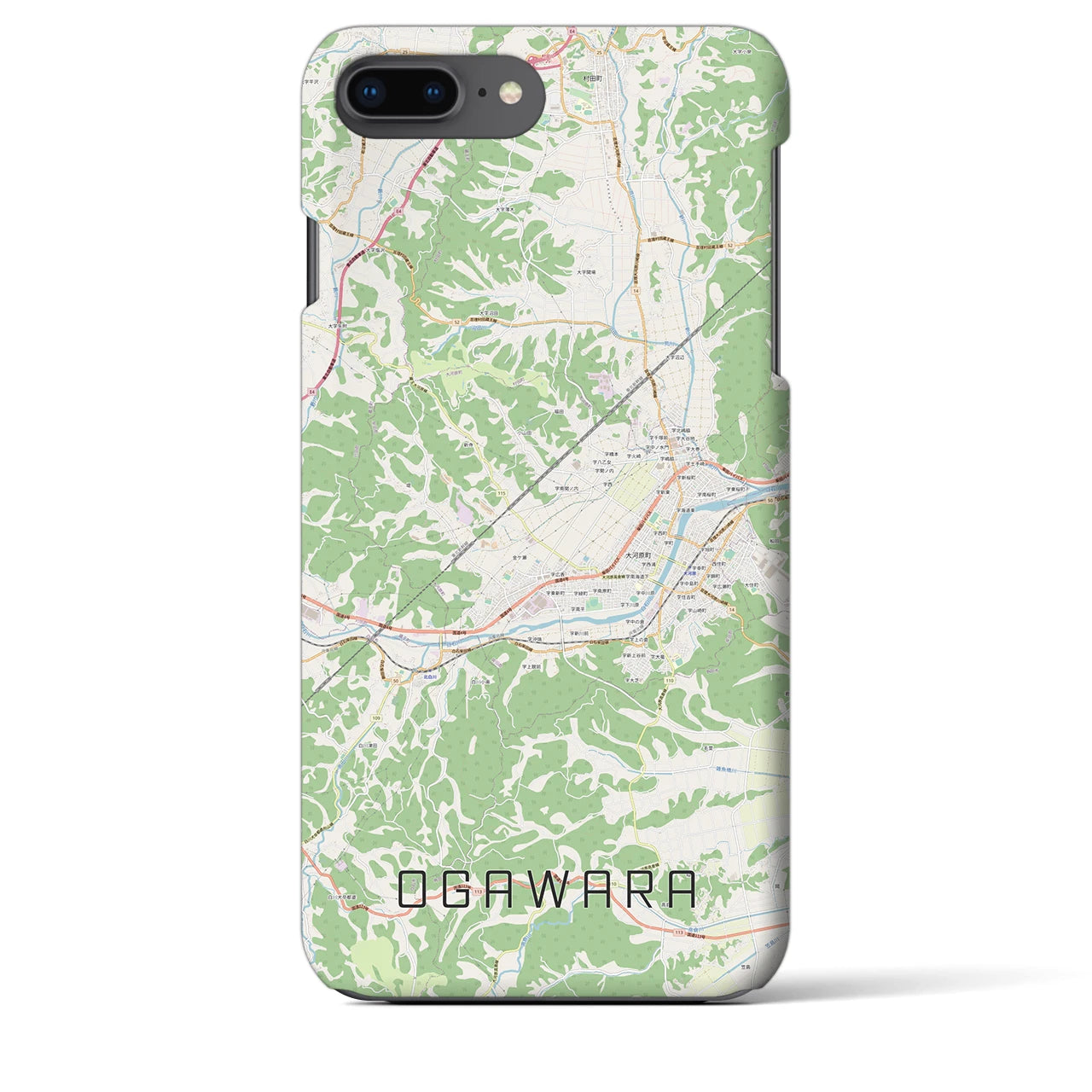 【大河原(宮城県)】地図柄iPhoneケース(バックカバータイプ)