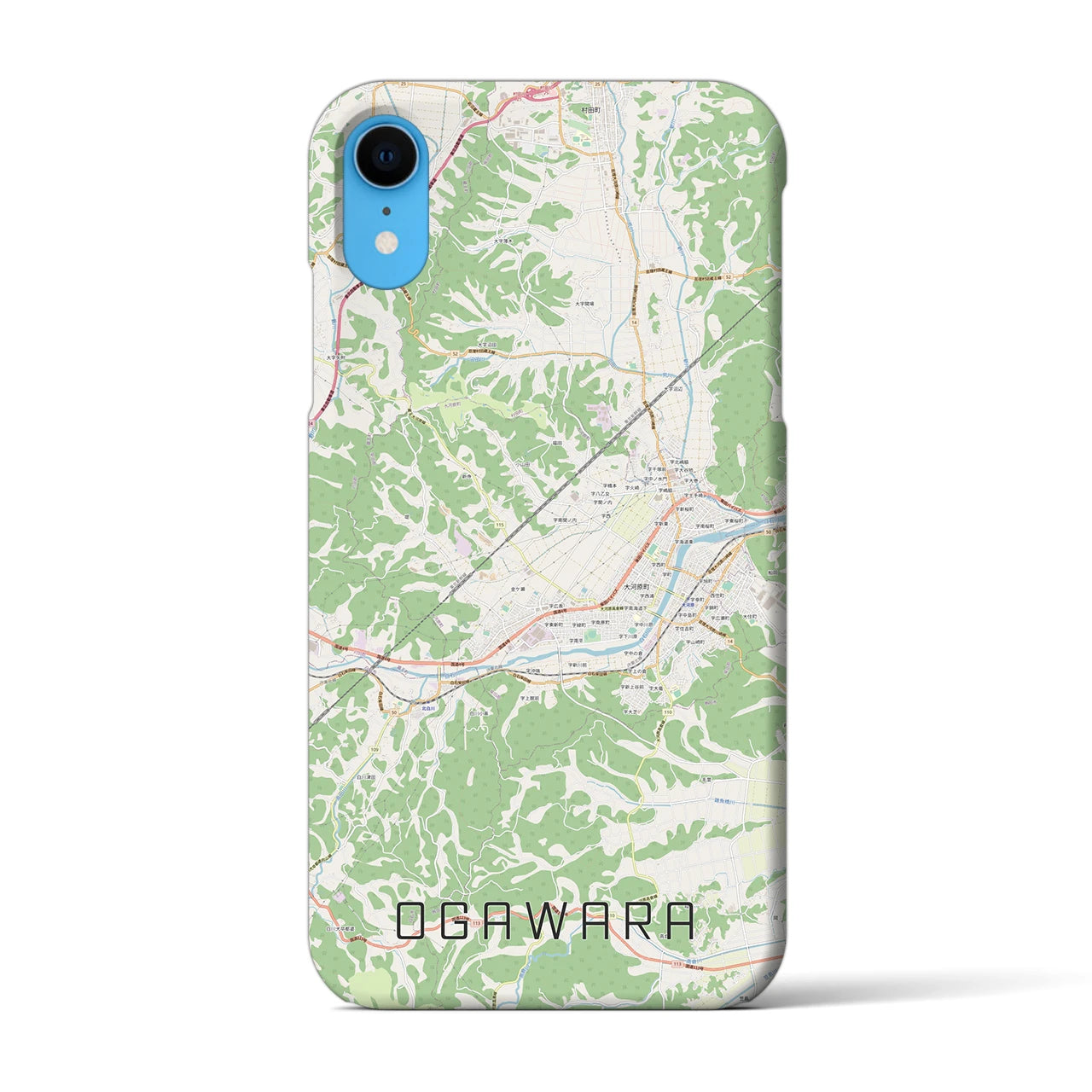 【大河原(宮城県)】地図柄iPhoneケース(バックカバータイプ)