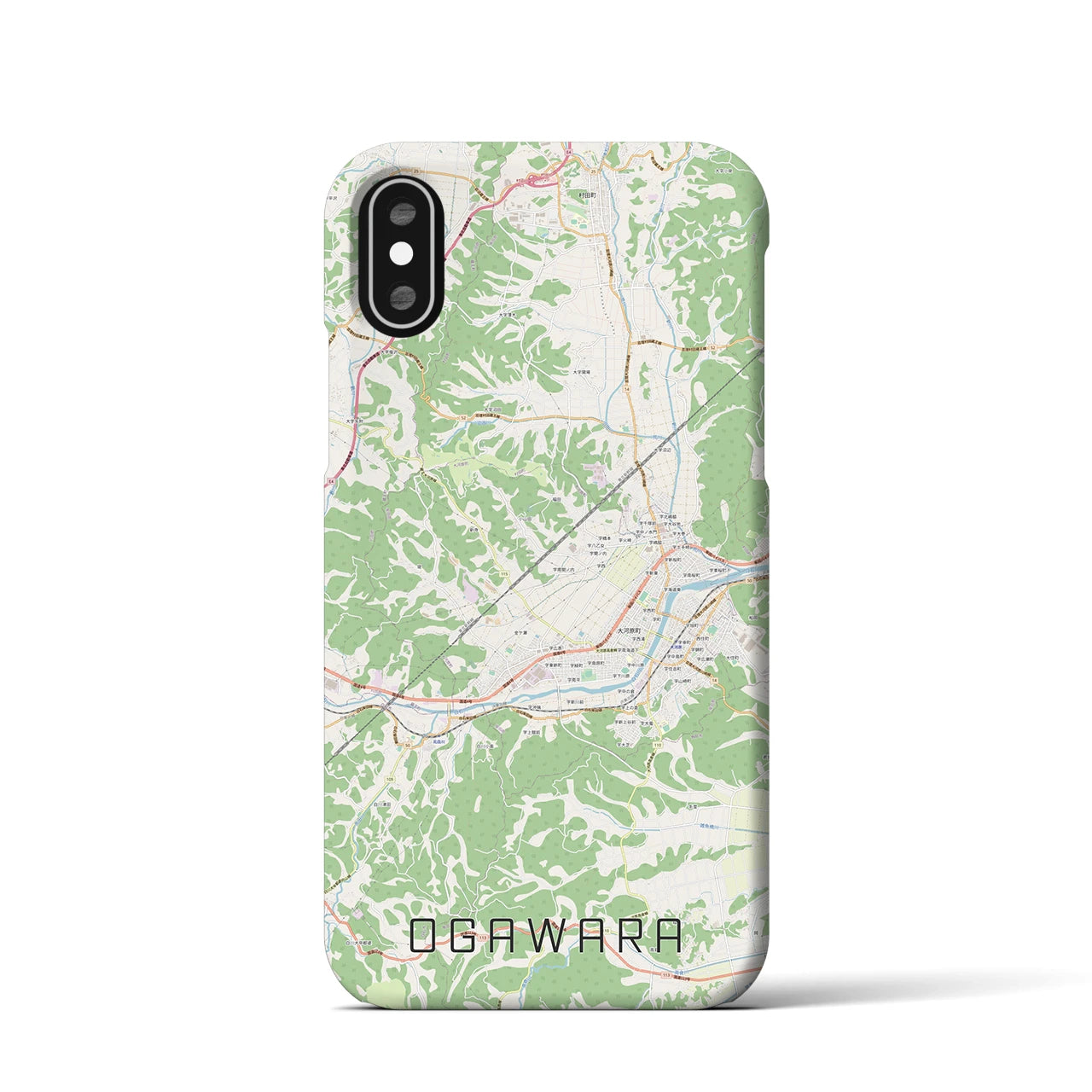 【大河原(宮城県)】地図柄iPhoneケース(バックカバータイプ)