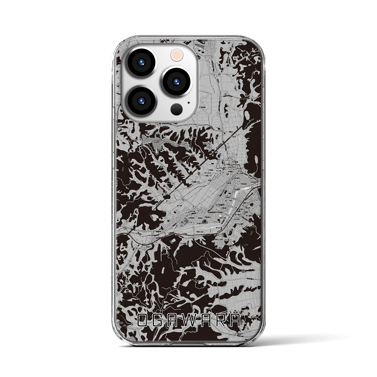 【大河原(宮城県)】地図柄iPhoneケース(クリアタイプ)