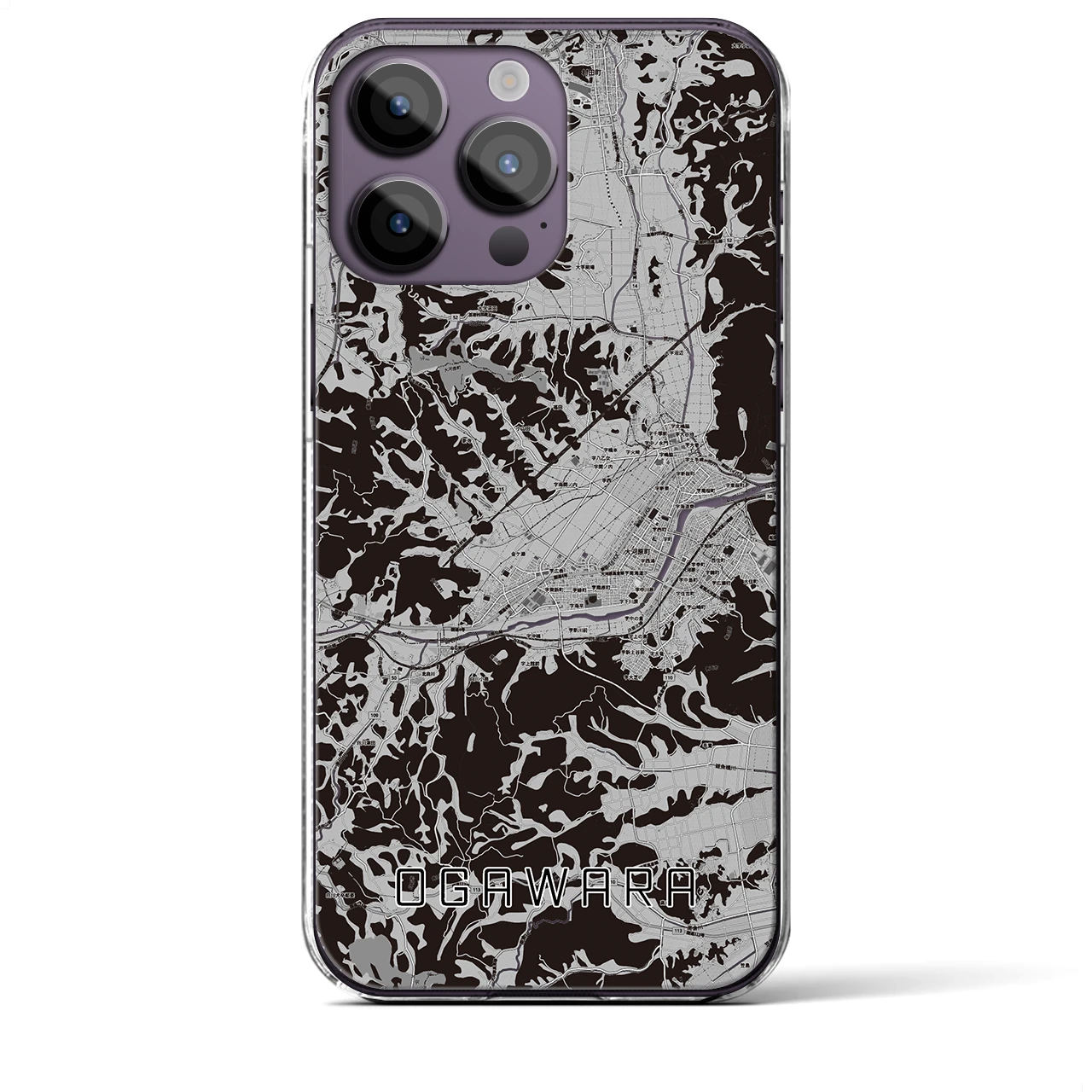 【大河原(宮城県)】地図柄iPhoneケース(クリアタイプ)