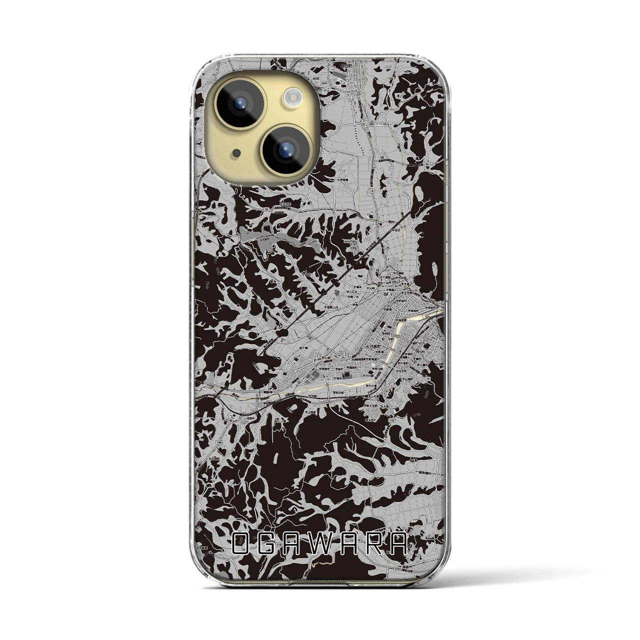 【大河原(宮城県)】地図柄iPhoneケース(クリアタイプ)