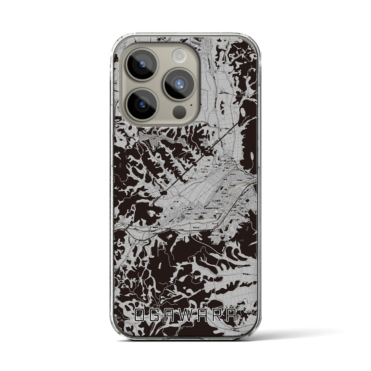 【大河原(宮城県)】地図柄iPhoneケース(クリアタイプ)