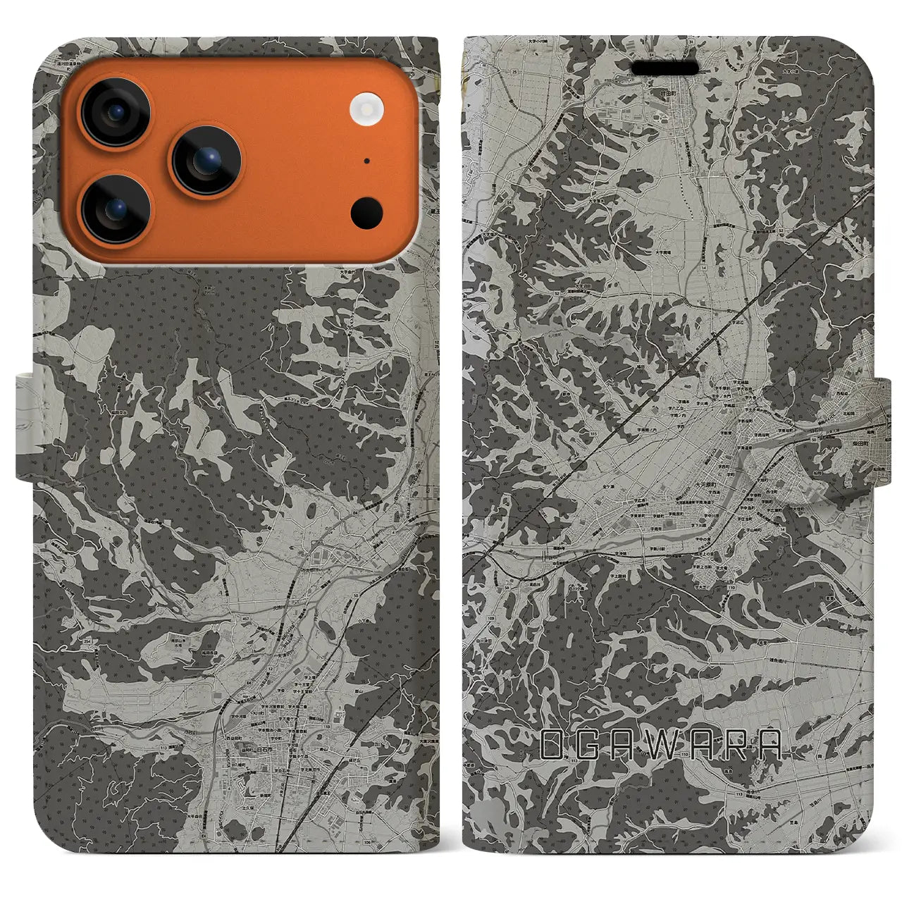 【大河原(宮城県)】地図柄iPhoneケース(手帳タイプ)