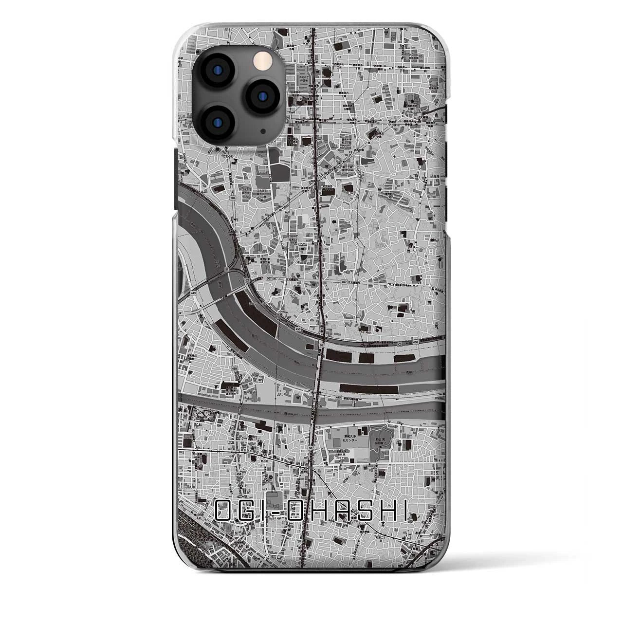 【扇大橋(東京都)】地図柄iPhoneケース(クリアタイプ)