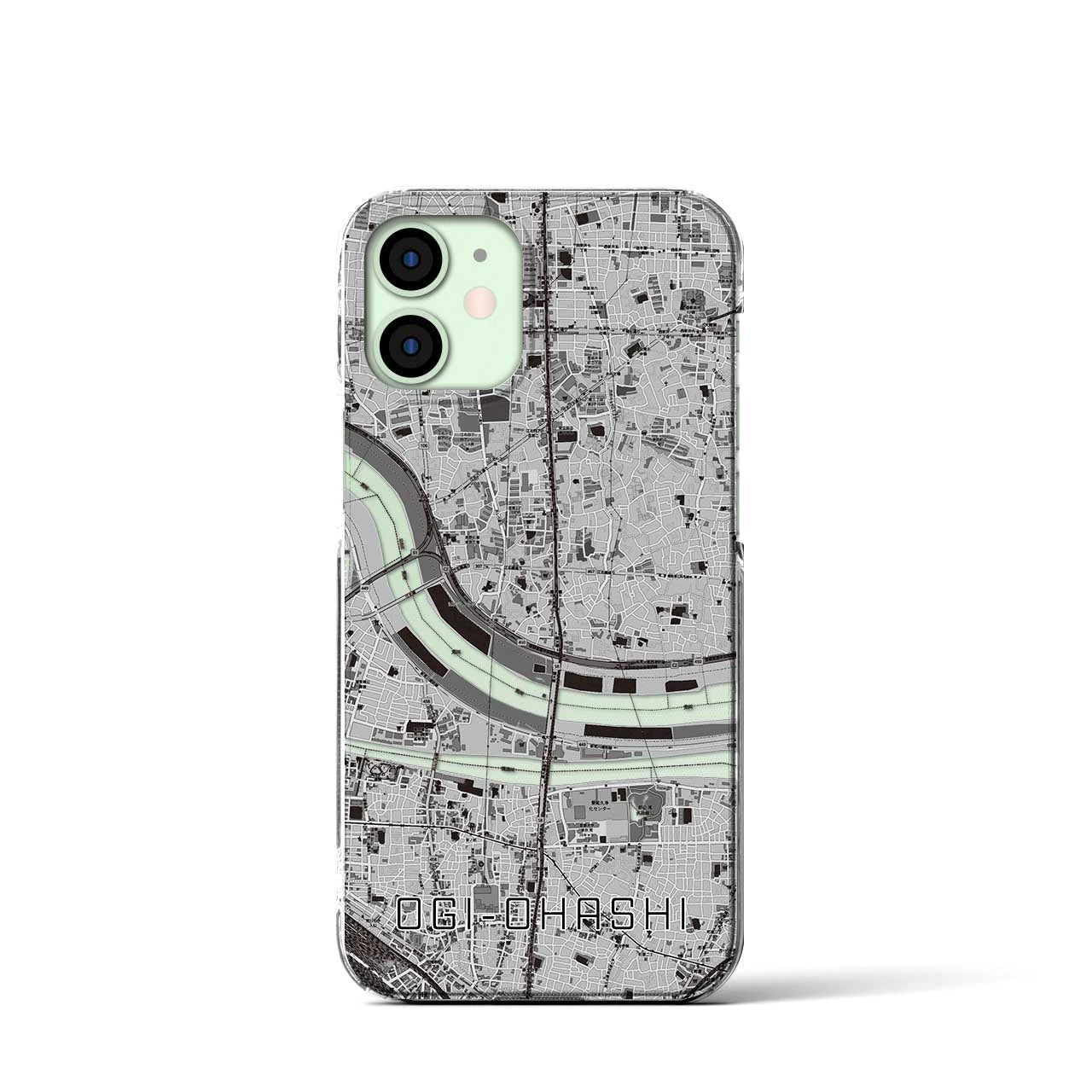 【扇大橋(東京都)】地図柄iPhoneケース(クリアタイプ)