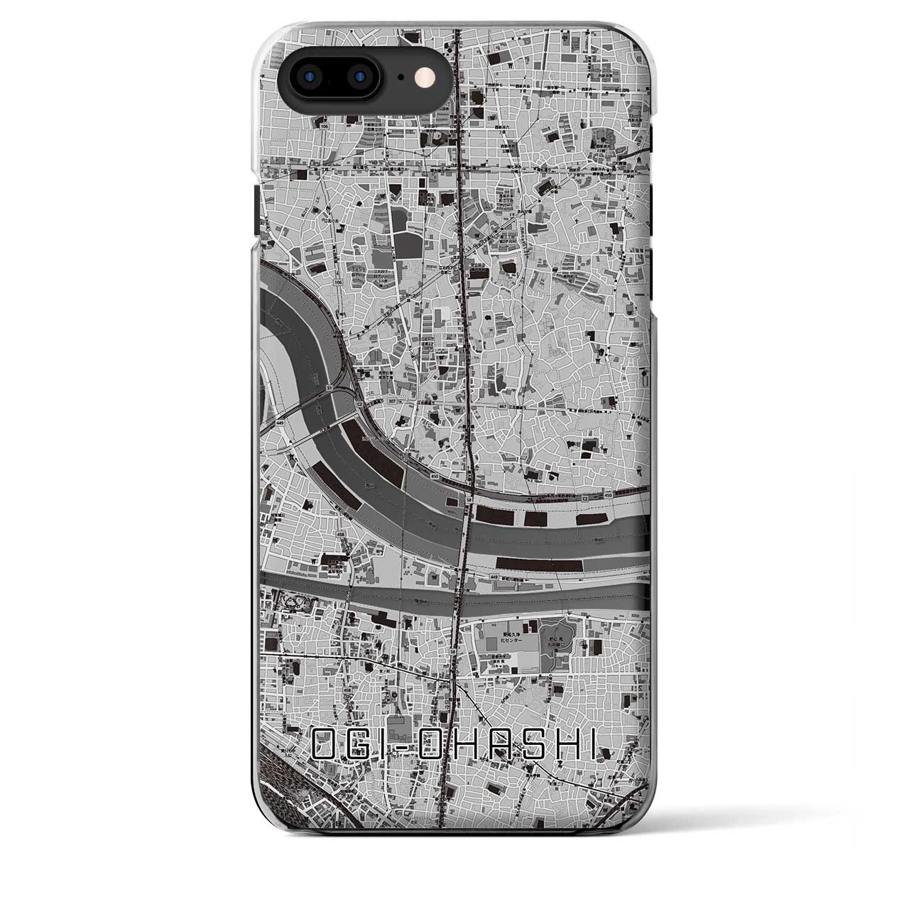 【扇大橋(東京都)】地図柄iPhoneケース(クリアタイプ)