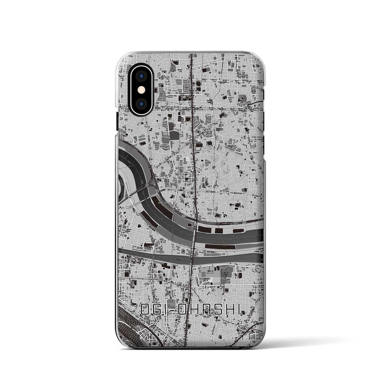 【扇大橋(東京都)】地図柄iPhoneケース(クリアタイプ)