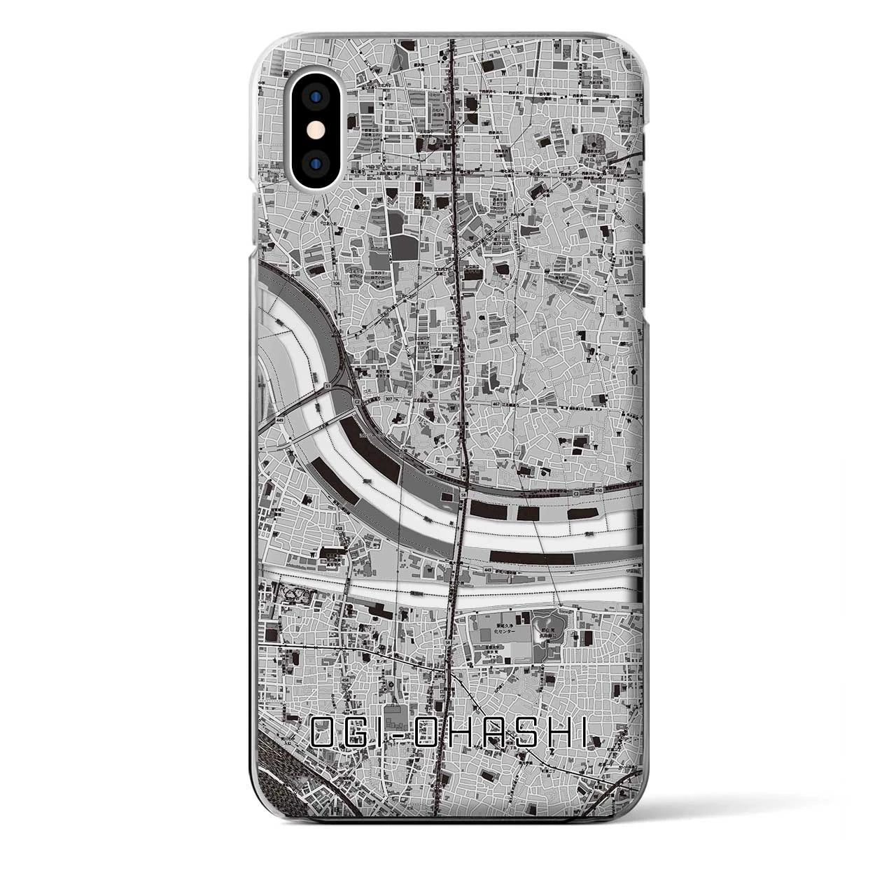 【扇大橋(東京都)】地図柄iPhoneケース(クリアタイプ)