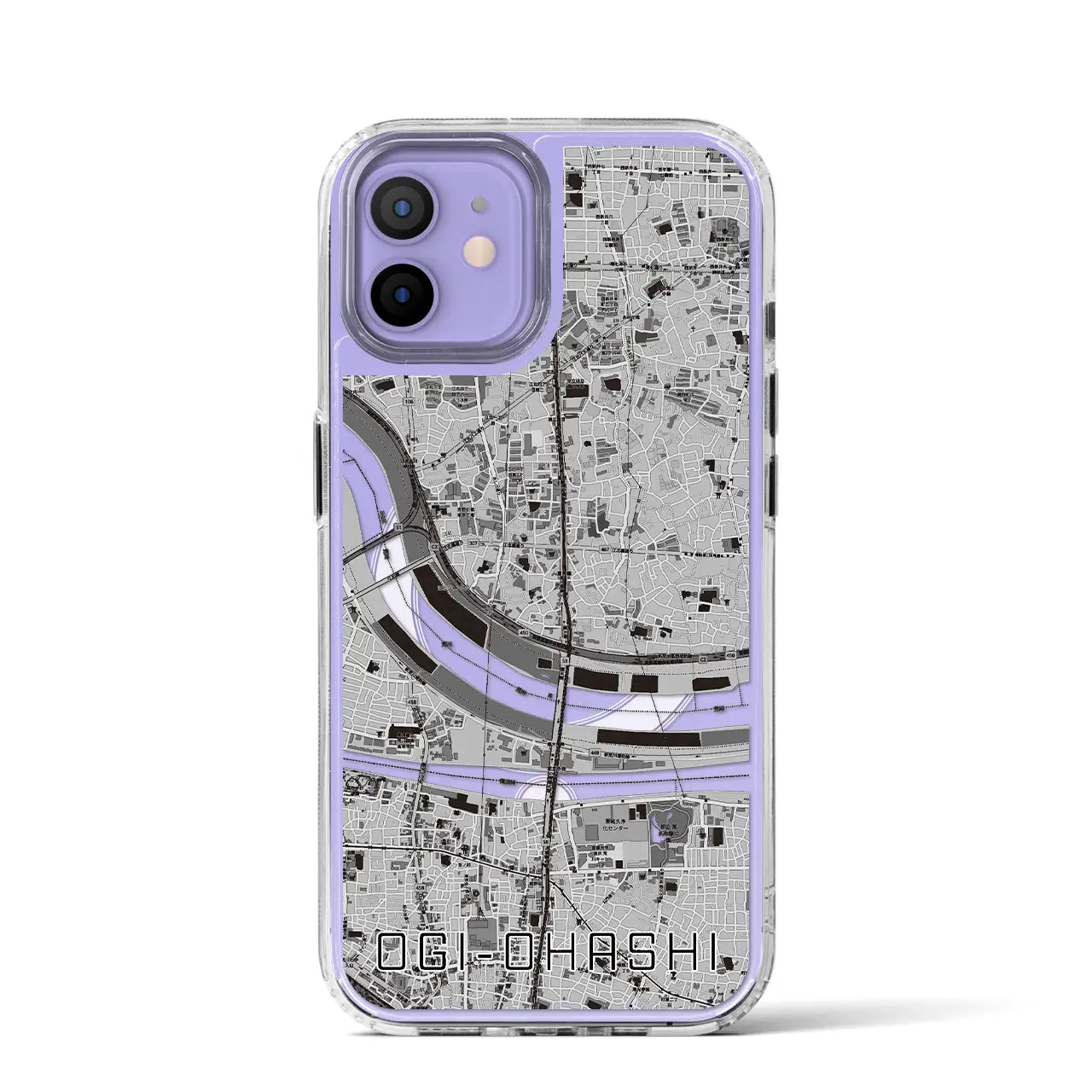 【扇大橋(東京都)】地図柄iPhoneケース(MagSafeタイプ)