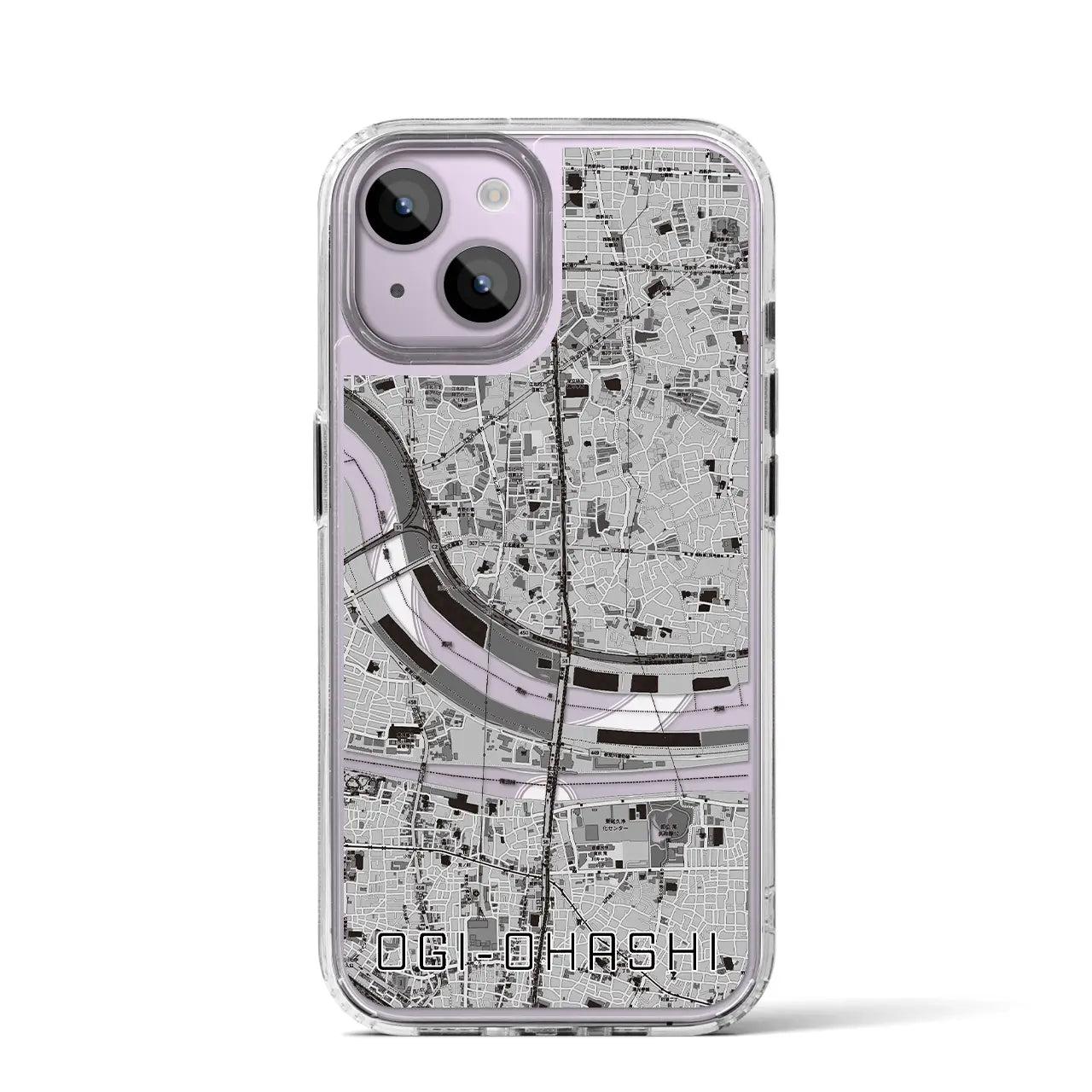 【扇大橋(東京都)】地図柄iPhoneケース(MagSafeタイプ)