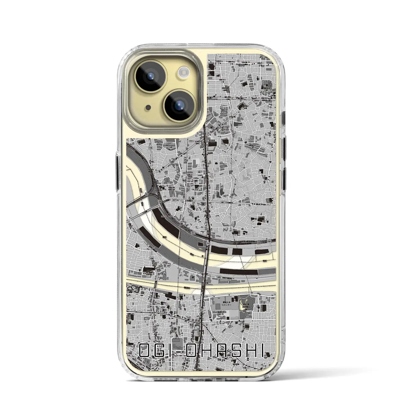 【扇大橋(東京都)】地図柄iPhoneケース(MagSafeタイプ)