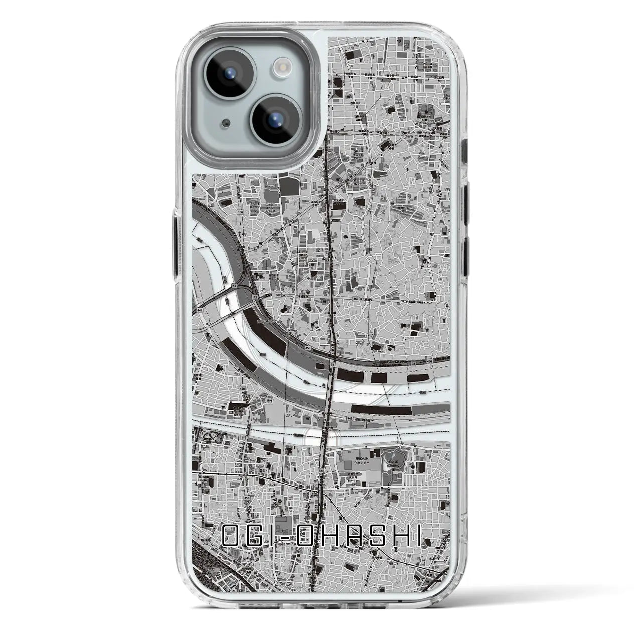 【扇大橋(東京都)】地図柄iPhoneケース(MagSafeタイプ)