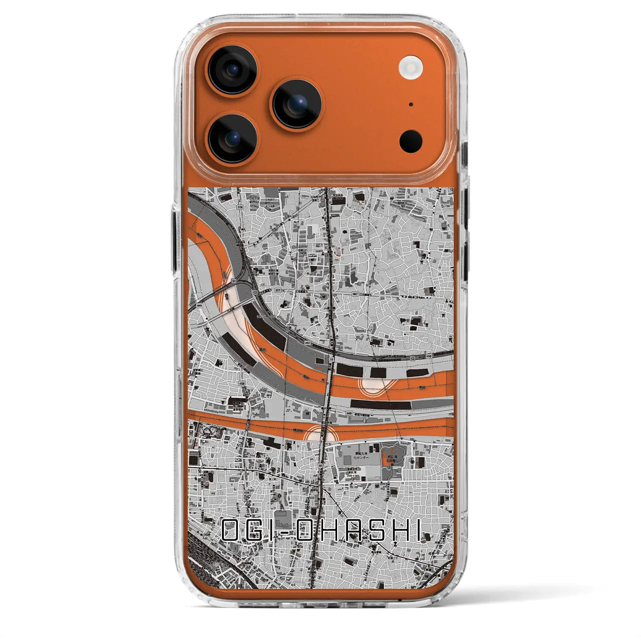 【扇大橋(東京都)】地図柄iPhoneケース(MagSafeタイプ)