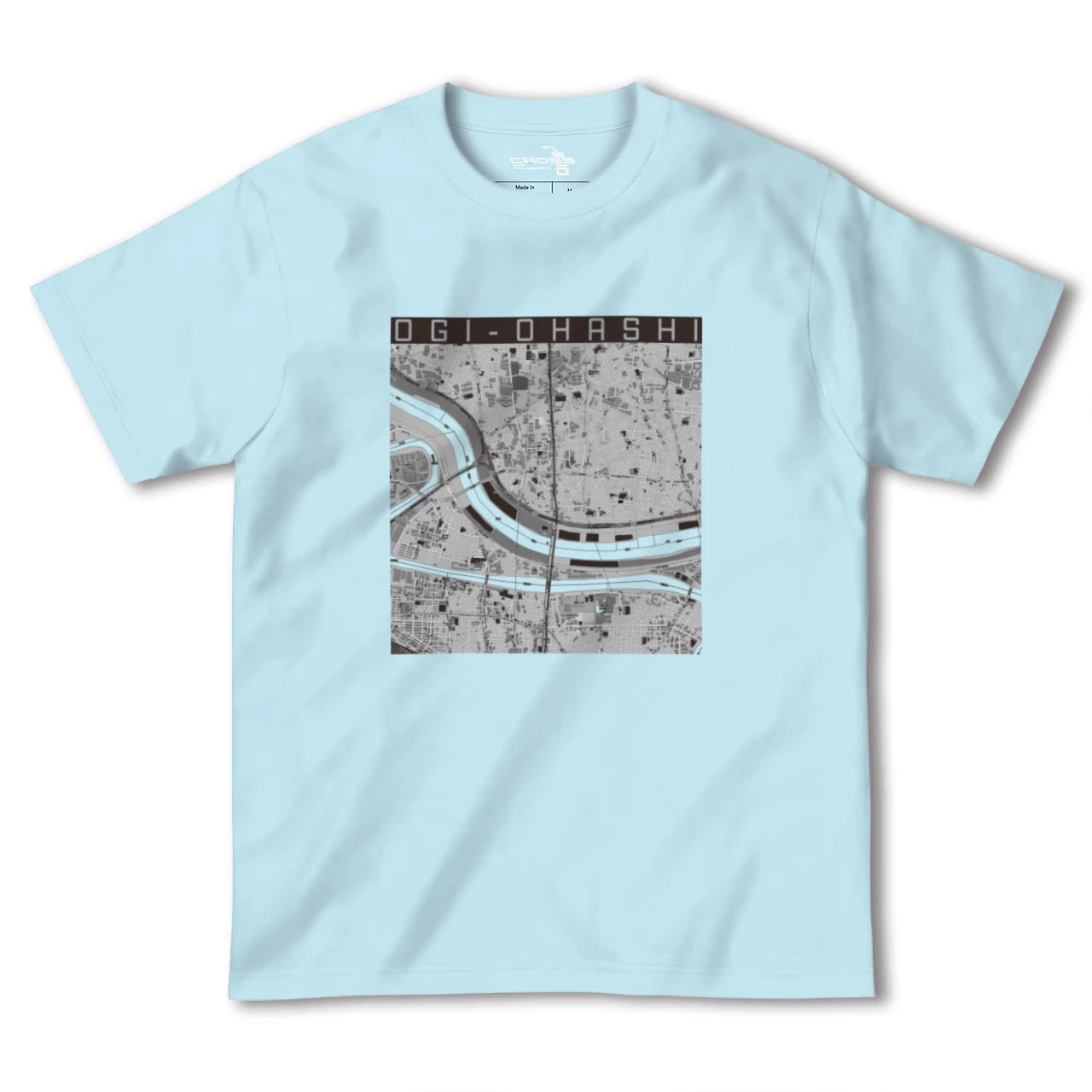 【扇大橋(東京都)】地図柄ヘビーウェイトTシャツ