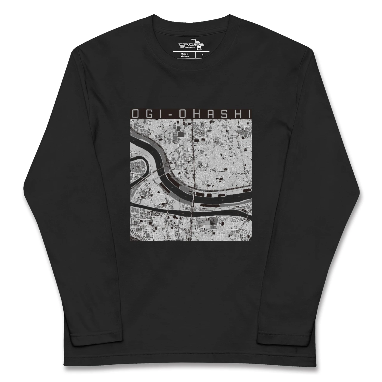 【扇大橋(東京都)】地図柄ロングスリーブTシャツ