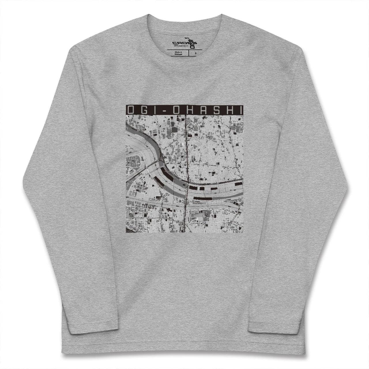 【扇大橋(東京都)】地図柄ロングスリーブTシャツ