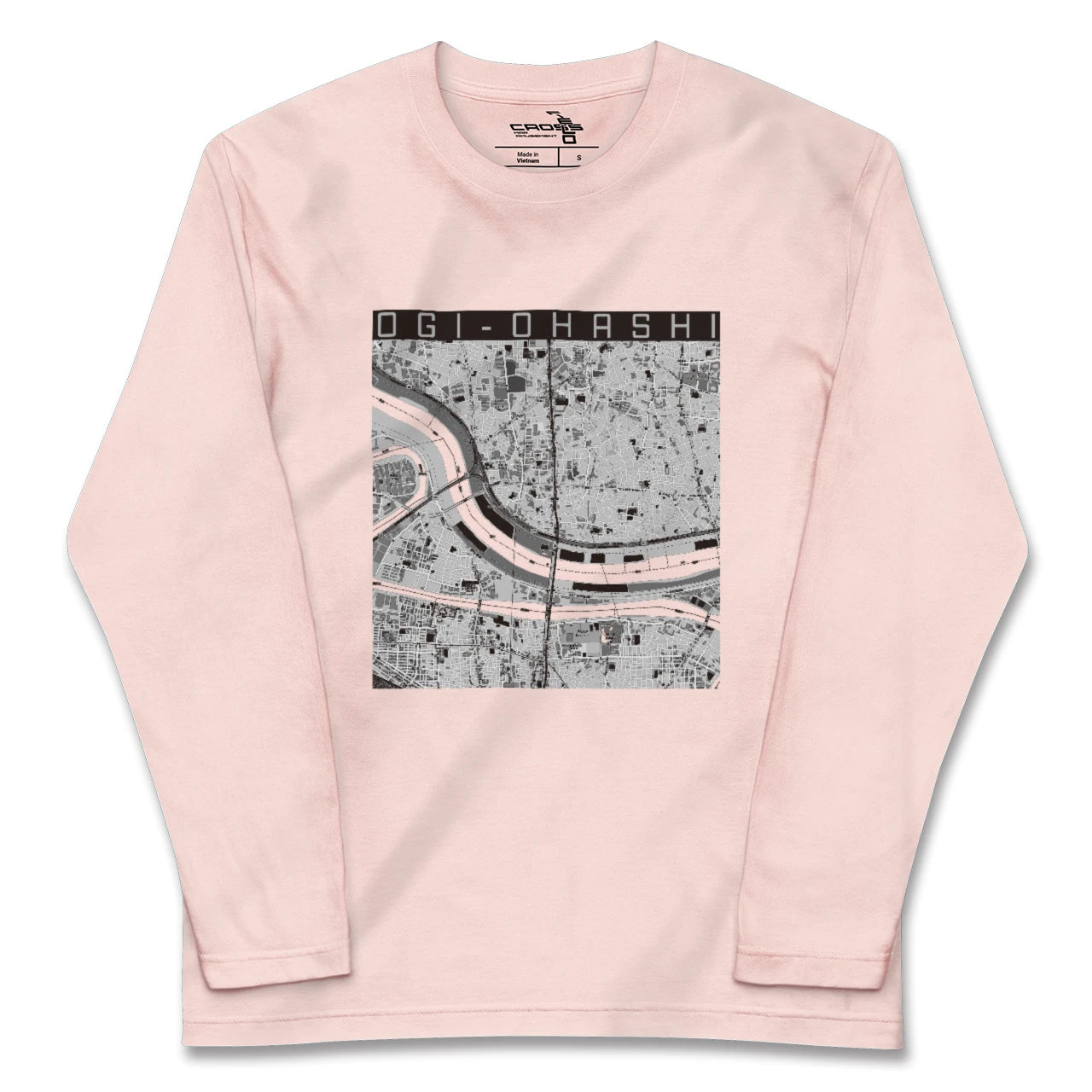 【扇大橋(東京都)】地図柄ロングスリーブTシャツ