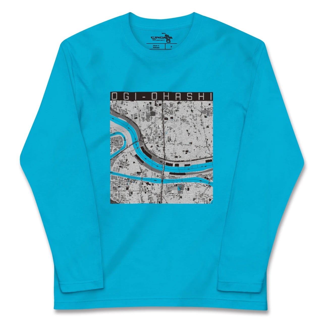 【扇大橋(東京都)】地図柄ロングスリーブTシャツ