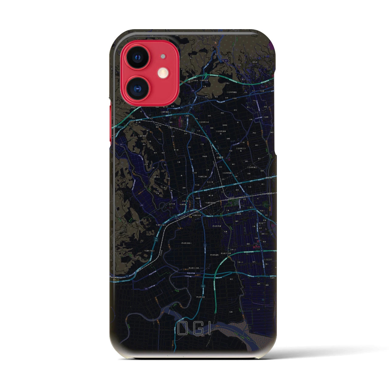 【小城(佐賀県)】地図柄iPhoneケース(バックカバータイプ)