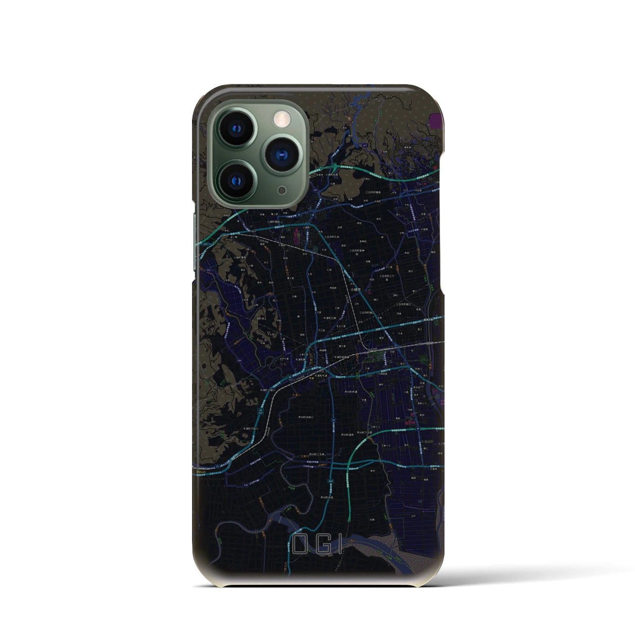 【小城(佐賀県)】地図柄iPhoneケース(バックカバータイプ)