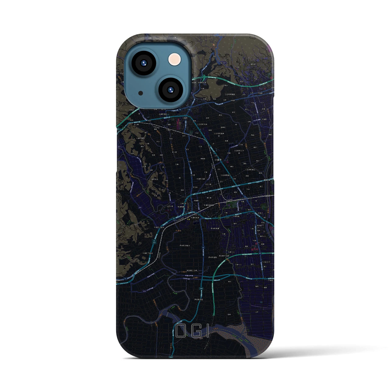 【小城(佐賀県)】地図柄iPhoneケース(バックカバータイプ)