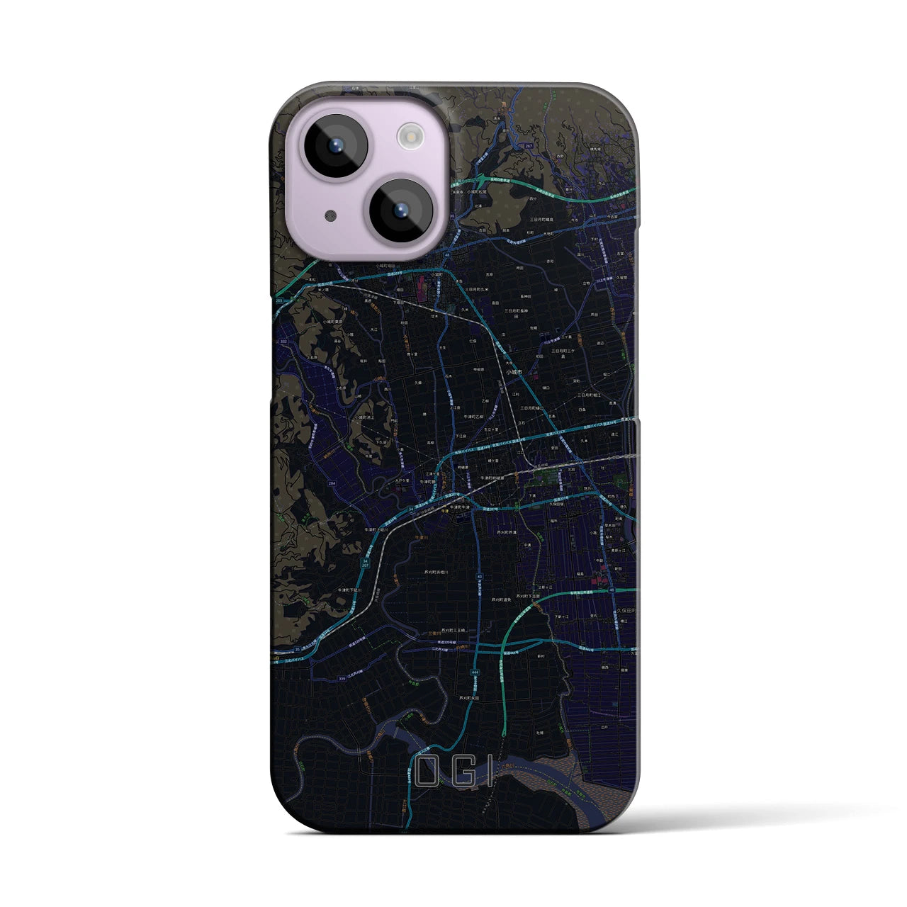 【小城(佐賀県)】地図柄iPhoneケース(バックカバータイプ)