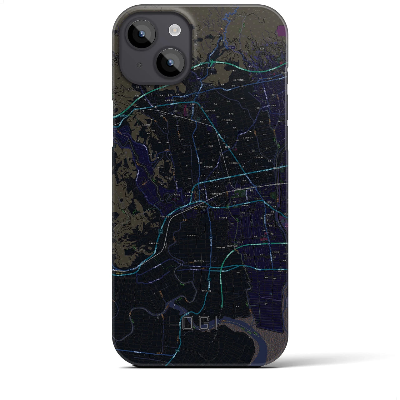 【小城(佐賀県)】地図柄iPhoneケース(バックカバータイプ)