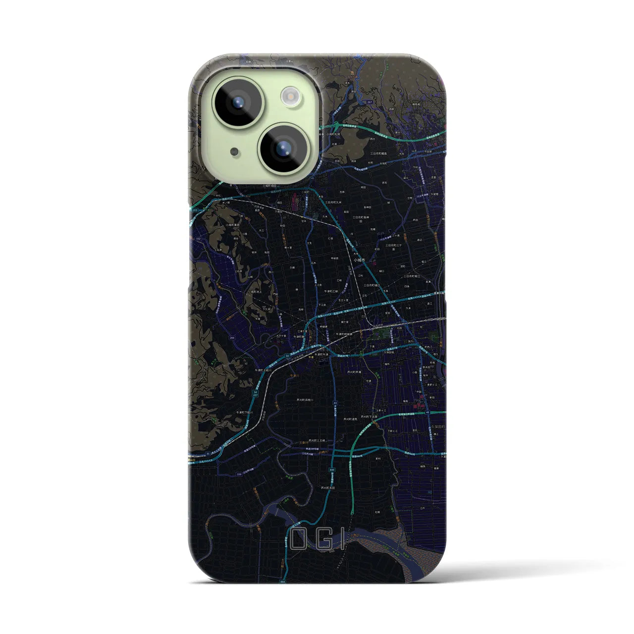 【小城(佐賀県)】地図柄iPhoneケース(バックカバータイプ)