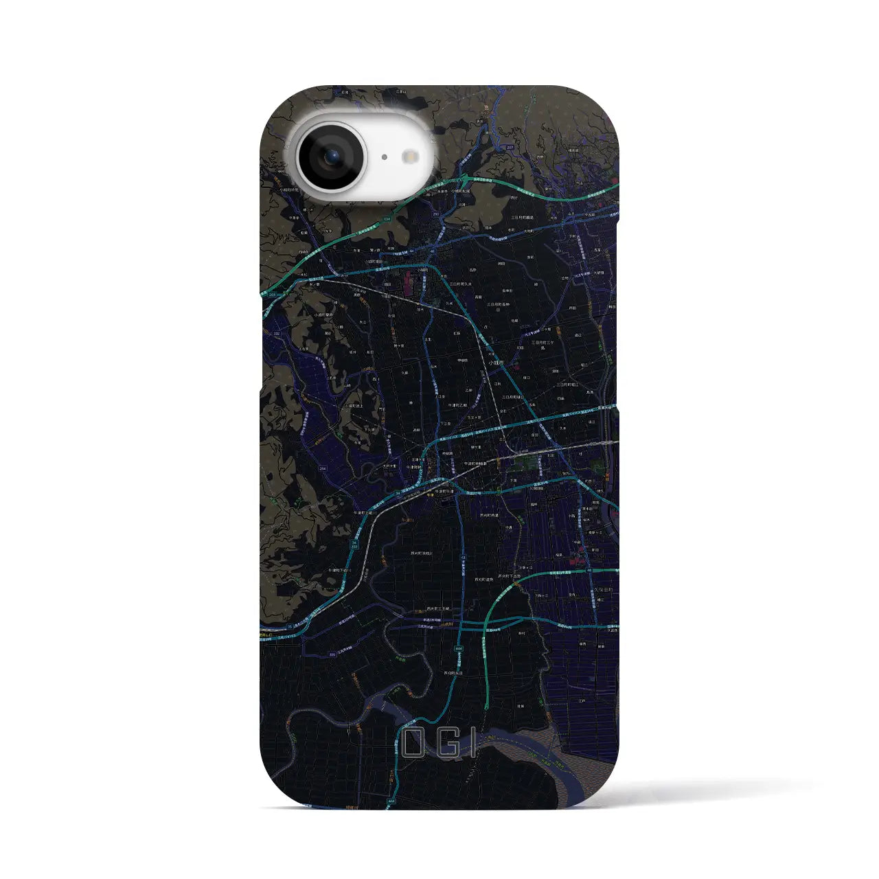 【小城(佐賀県)】地図柄iPhoneケース(バックカバータイプ)