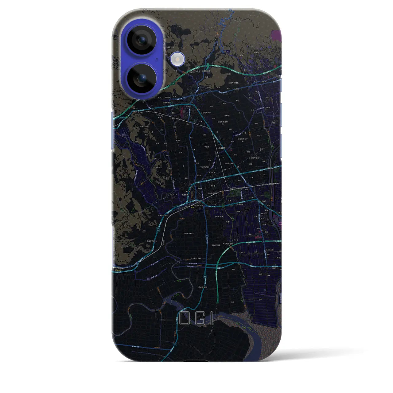 【小城(佐賀県)】地図柄iPhoneケース(バックカバータイプ)