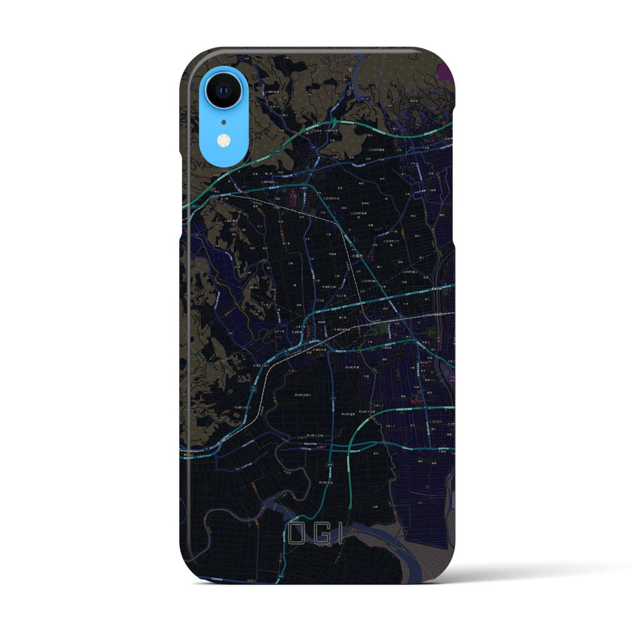 【小城(佐賀県)】地図柄iPhoneケース(バックカバータイプ)
